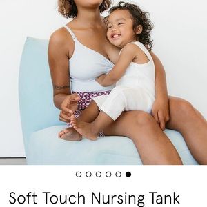 Storq soft touch nursing tank (fog/blue) - new size 3